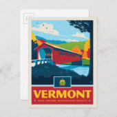 Staatsstolz | Vermont Postkarte (Vorne/Hinten)