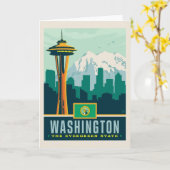 Staatsstolz | Washington Karte (Gelbe Blume)