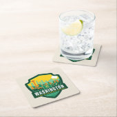 Staatsstolz | Washington Rechteckiger Pappuntersetzer (Vor Ort)