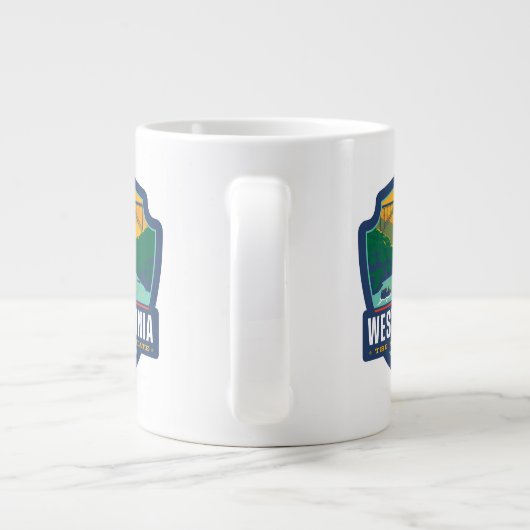 Staatsstolz | West Virginia Jumbo-Tasse (Rückseite)