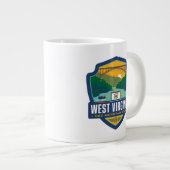 Staatsstolz | West Virginia Jumbo-Tasse (Vorderseite Rechts)
