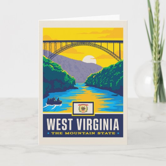 Staatsstolz | West Virginia Karte (Vorderseite)