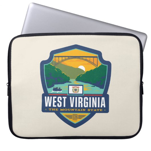 Staatsstolz | West Virginia Laptopschutzhülle (Vorderseite)