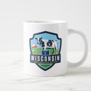 Staatsstolz Wisconsin 2 Jumbo-Tasse