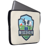 Staatsstolz | Wisconsin 2 Laptopschutzhülle (Vorne Rechts)