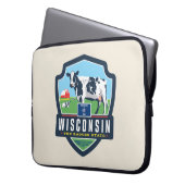 Staatsstolz | Wisconsin 2 Laptopschutzhülle (Vorderseite Links)