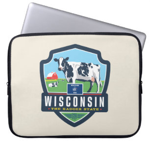 Staatsstolz Wisconsin 2 Laptopschutzhülle