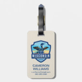 Staatsstolz | Wisconsin Gepäckanhänger (Rückseite vertikal)