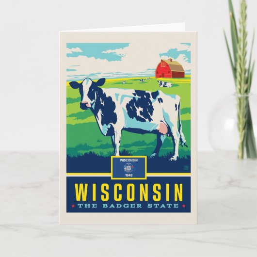 Staatsstolz | Wisconsin Karte (Vorderseite)