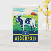 Staatsstolz | Wisconsin Karte (Gelbe Blume)