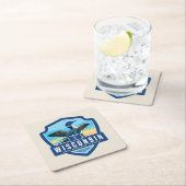 Staatsstolz | Wisconsin Rechteckiger Pappuntersetzer (Vor Ort)