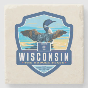 Staatsstolz  Wisconsin Steinuntersetzer
