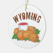Staatsstolz Wyoming WY Rocky Mountain Oysters Keramik Ornament (Links)