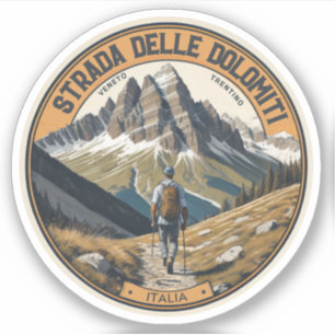 Staatsstraße 48 der Dolomiten Aufkleber