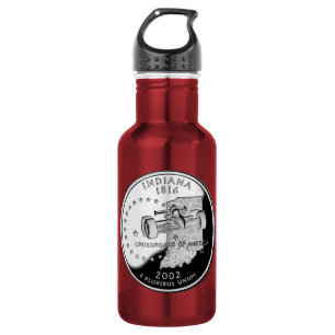 Staatsvierteldollar von Indiana Rückseite Faux Trinkflasche