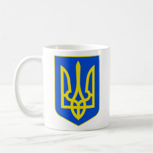 Staatswappen der Ukraine Goldener Dreizack Fine Ar Kaffeetasse