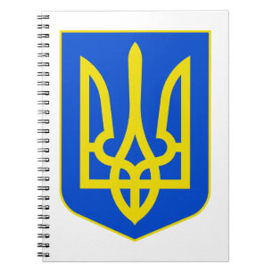 Staatswappen der Ukraine Goldener Dreizack Fine Ar Notizblock