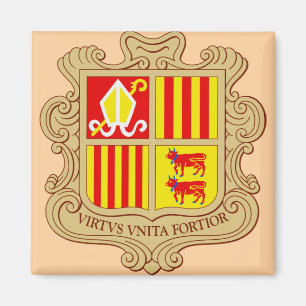 Staatswappen von Andorra Historische Ko-Prinzipali Magnet