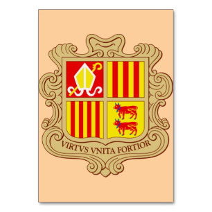 Staatswappen von Andorra Historische Ko-Prinzipali Tischnummer