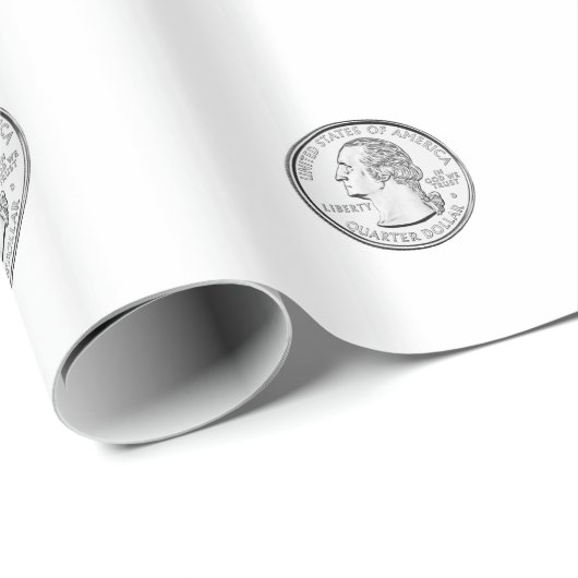 Staatviertelmünze Geschenkpapier (Rolleneckpunkt)