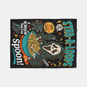 Stab-a-loops Horror Cereal Box Halloween Killer Br Fleecedecke (Vorderseite (Horizontal))