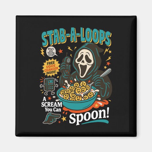 Stab-a-loops Horror Cereal Box Halloween Killer Br Magnet (Vorne)