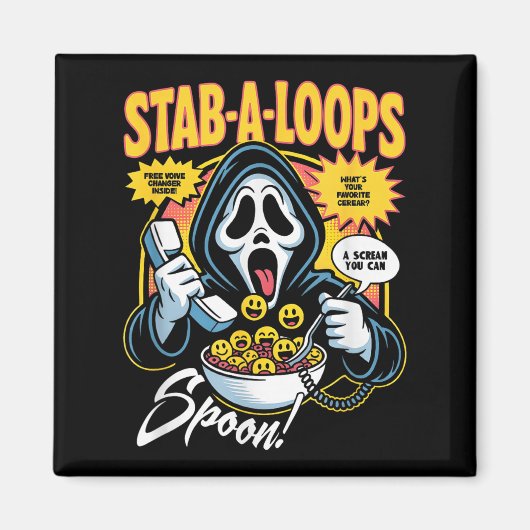 Stab-a-loops Horror Cereal Box Halloween Magnet (Vorne)