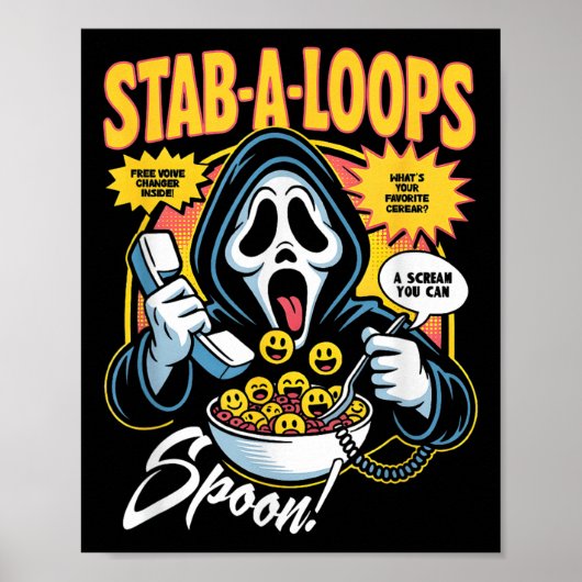 Stab-a-loops Horror Cereal Box Halloween Poster (Vorne)