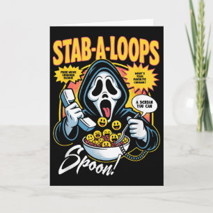 Stab-a-loops Horror Müsli-Schachtel Halloween  Karte