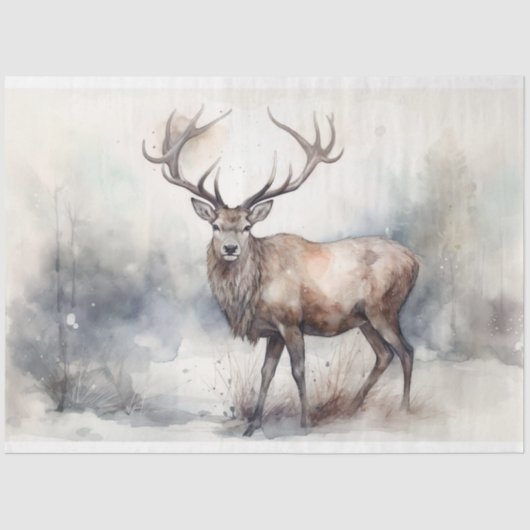 Stab im Schnee 1 Dekoupage Paper Seidenpapier (Vorderseite)