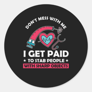 Stab People Phlebotomy Phlebotomist Blutgeschenk Runder Aufkleber