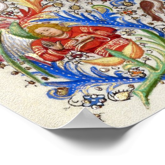 Stabat Mater Dolorosa Crucifix Mittelalterliches M Poster (Ecke)