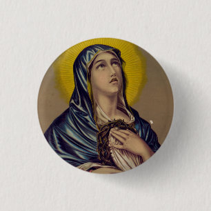 Stabat Mater unsere Lady der Trauern Button