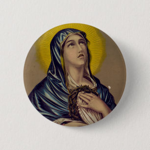 Stabat Mater unsere Lady der Trauern Button