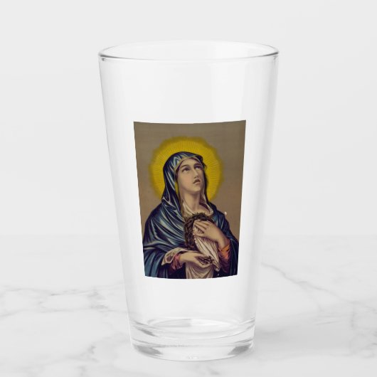 Stabat Mater unsere Lady der Trauern Glas (Vorderseite)