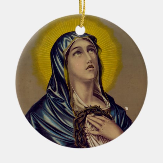 Stabat Mater unsere Lady der Trauern Keramik Ornament (Vorne)