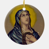 Stabat Mater unsere Lady der Trauern Keramik Ornament (Hinten)