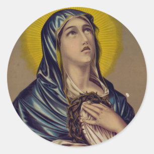 Stabat Mater Unsere Liebe Frau der Schmerzen Andac Runder Aufkleber