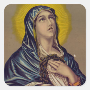Stabat Mater Unsere Liebe Frau der Schmerzen Quadratischer Aufkleber
