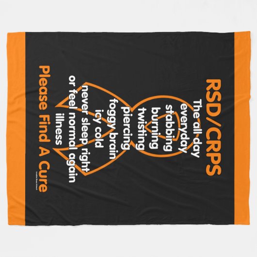 Stabbing Burning Twisting...RSD/CRPS Fleecedecke (Vorderseite (Horizontal))