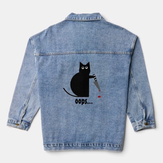 Stabby Cat Jeansjacke (Rückseite)