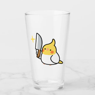 Stabby Cockatiel (Lutino) Glascup Glas