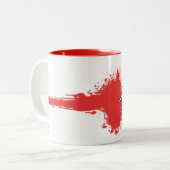 Stabby Stabby: Schäumend die Eichhörnchen-Tasse Zweifarbige Tasse (Vorderseite Links)