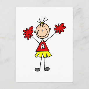 Stäbchen-Figur Cheerleader T-Shirts und Geschenke Postkarte