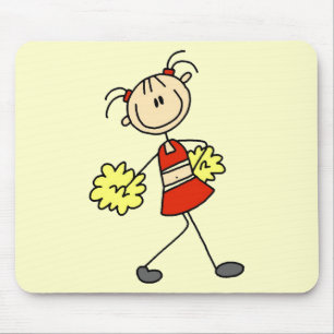 Stäbchen-Figur Cheerleading T-Shirts und Geschenke Mousepad