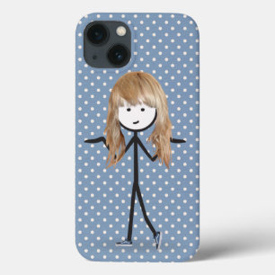 Stäbchen-Mädchen mit blondem Haar auf Punkten Case-Mate iPhone Hülle
