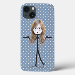 Stäbchen-Mädchen mit blondem Haar auf Punkten Case-Mate iPhone Hülle