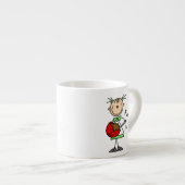 Stäbchenfigur-Bäcker mischt Teig Espressotasse (Vorderseite Rechts)