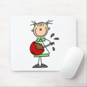 Stäbchenfigur-Bäcker mischt Teig Mousepad (Mit Mouse)