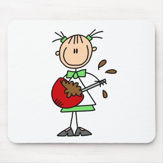 Stäbchenfigur-Bäcker mischt Teig Mousepad (Vorne)